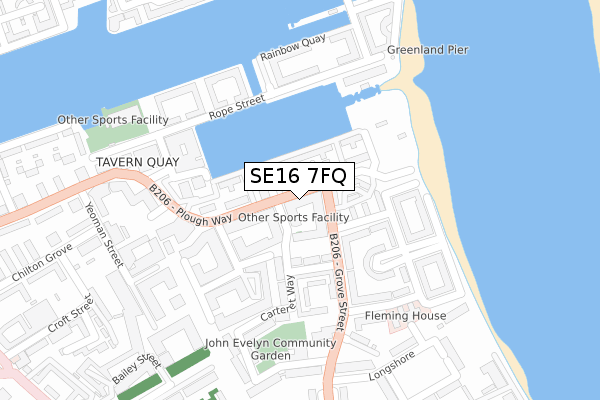 SE16 7FQ map - large scale - OS Open Zoomstack (Ordnance Survey) SE16 7FQ map - large scale - OS Open Zoomstack (Ordnance Survey)