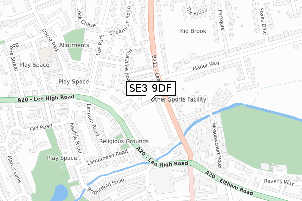 SE3 9DF map - large scale - OS Open Zoomstack (Ordnance Survey) SE3 9DF map - large scale - OS Open Zoomstack (Ordnance Survey)