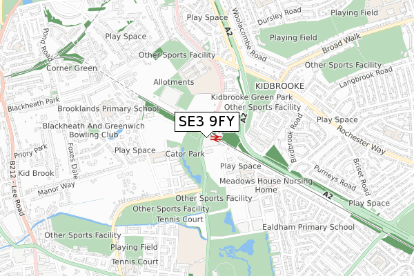 SE3 9FY map - small scale - OS Open Zoomstack (Ordnance Survey) SE3 9FY map - small scale - OS Open Zoomstack (Ordnance Survey)