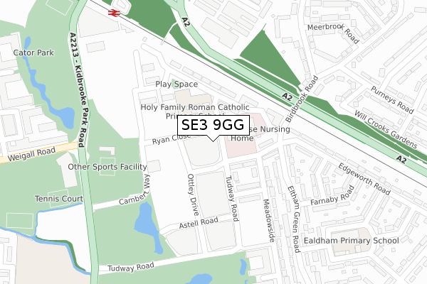 SE3 9GG map - large scale - OS Open Zoomstack (Ordnance Survey) SE3 9GG map - large scale - OS Open Zoomstack (Ordnance Survey)