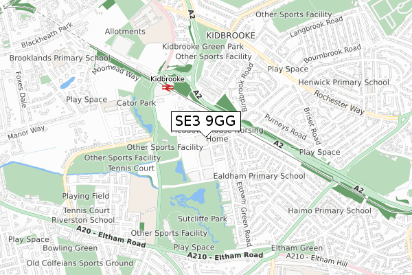 SE3 9GG map - small scale - OS Open Zoomstack (Ordnance Survey) SE3 9GG map - small scale - OS Open Zoomstack (Ordnance Survey)