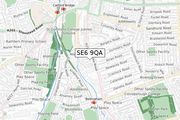 SE6 9QA map - small scale - OS Open Zoomstack (Ordnance Survey) SE6 9QA map - small scale - OS Open Zoomstack (Ordnance Survey)