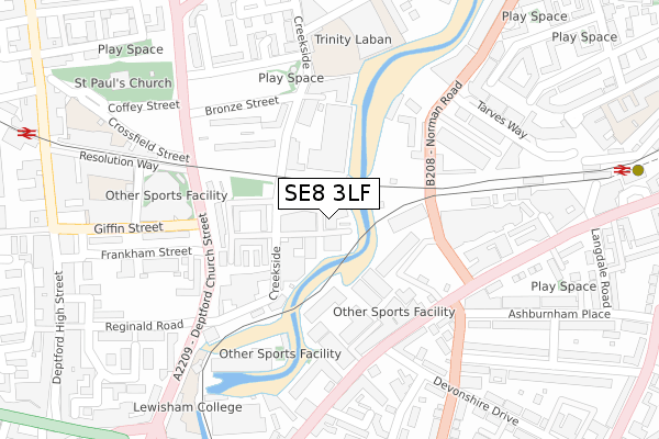 SE8 3LF map - large scale - OS Open Zoomstack (Ordnance Survey) SE8 3LF map - large scale - OS Open Zoomstack (Ordnance Survey)