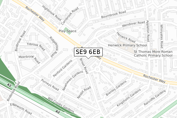 SE9 6EB map - large scale - OS Open Zoomstack (Ordnance Survey) SE9 6EB map - large scale - OS Open Zoomstack (Ordnance Survey)