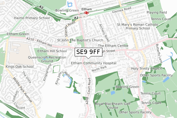 SE9 9FF map - small scale - OS Open Zoomstack (Ordnance Survey) SE9 9FF map - small scale - OS Open Zoomstack (Ordnance Survey)