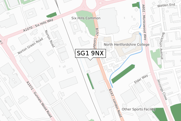 SG1 9NX map - large scale - OS Open Zoomstack (Ordnance Survey) SG1 9NX map - large scale - OS Open Zoomstack (Ordnance Survey)