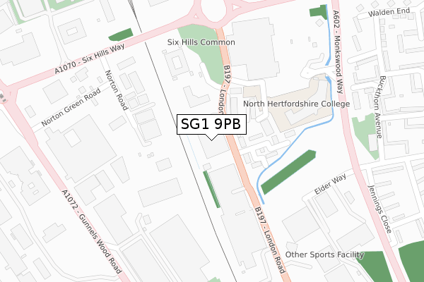 SG1 9PB map - large scale - OS Open Zoomstack (Ordnance Survey) SG1 9PB map - large scale - OS Open Zoomstack (Ordnance Survey)