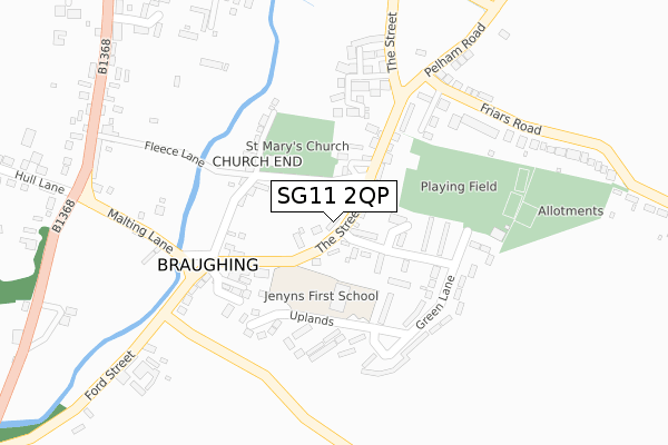 SG11 2QP map - large scale - OS Open Zoomstack (Ordnance Survey) SG11 2QP map - large scale - OS Open Zoomstack (Ordnance Survey)