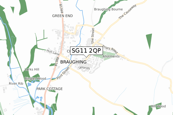 SG11 2QP map - small scale - OS Open Zoomstack (Ordnance Survey) SG11 2QP map - small scale - OS Open Zoomstack (Ordnance Survey)