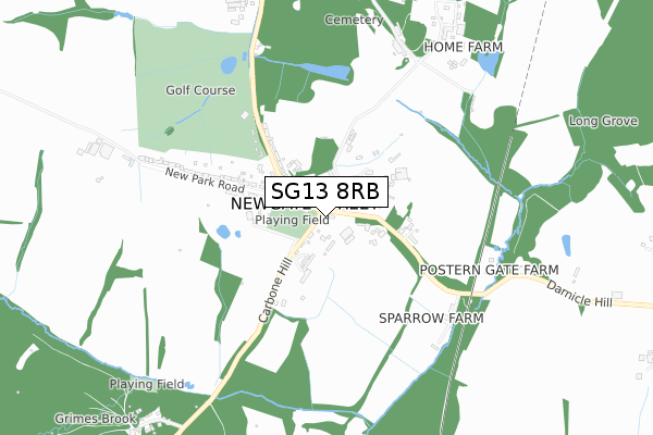 SG13 8RB map - small scale - OS Open Zoomstack (Ordnance Survey) SG13 8RB map - small scale - OS Open Zoomstack (Ordnance Survey)