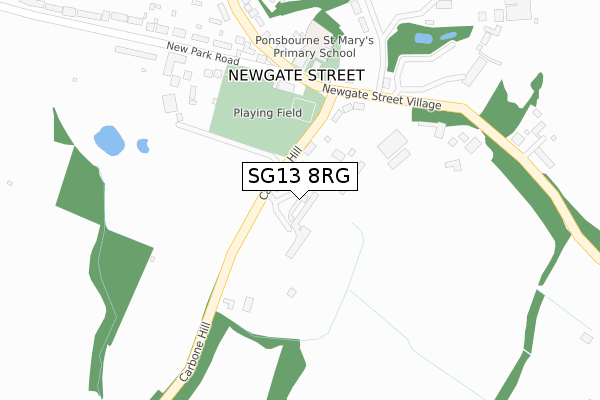 SG13 8RG map - large scale - OS Open Zoomstack (Ordnance Survey)