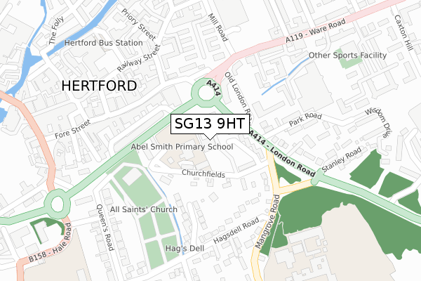 SG13 9HT map - large scale - OS Open Zoomstack (Ordnance Survey) SG13 9HT map - large scale - OS Open Zoomstack (Ordnance Survey)