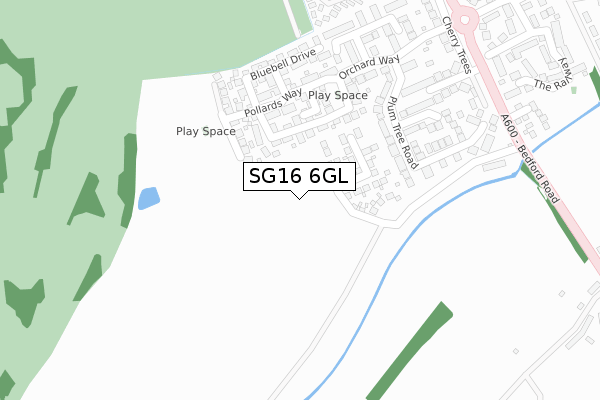 SG16 6GL map - large scale - OS Open Zoomstack (Ordnance Survey)