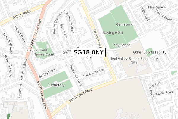 SG18 0NY map - large scale - OS Open Zoomstack (Ordnance Survey) SG18 0NY map - large scale - OS Open Zoomstack (Ordnance Survey)