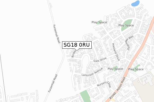 SG18 0RU map - large scale - OS Open Zoomstack (Ordnance Survey) SG18 0RU map - large scale - OS Open Zoomstack (Ordnance Survey)