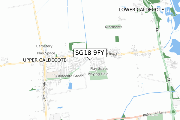 SG18 9FY map - small scale - OS Open Zoomstack (Ordnance Survey) SG18 9FY map - small scale - OS Open Zoomstack (Ordnance Survey)