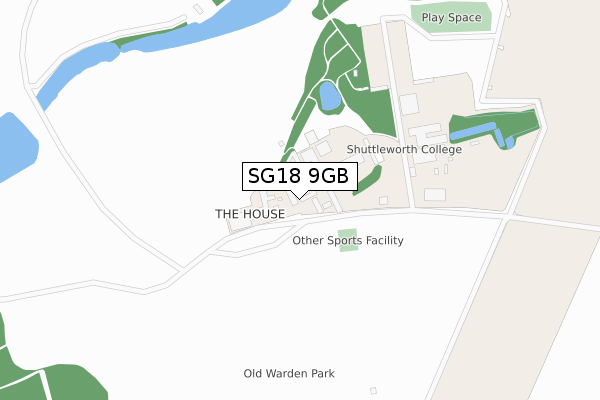 SG18 9GB map - large scale - OS Open Zoomstack (Ordnance Survey) SG18 9GB map - large scale - OS Open Zoomstack (Ordnance Survey)