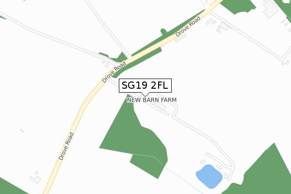 SG19 2FL map - large scale - OS Open Zoomstack (Ordnance Survey)