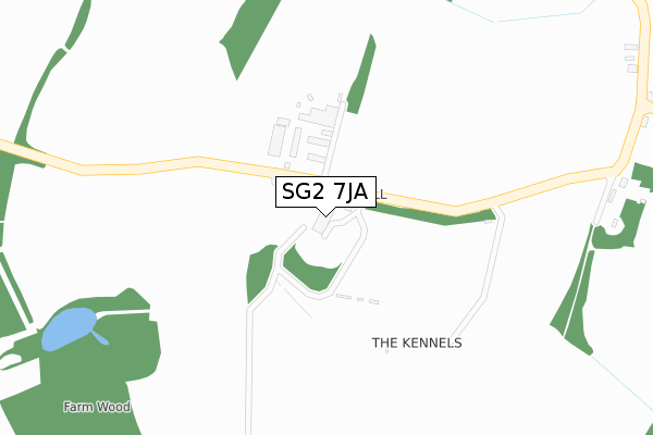 SG2 7JA map - large scale - OS Open Zoomstack (Ordnance Survey)