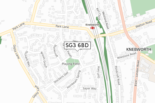 SG3 6BD map - large scale - OS Open Zoomstack (Ordnance Survey) SG3 6BD map - large scale - OS Open Zoomstack (Ordnance Survey)