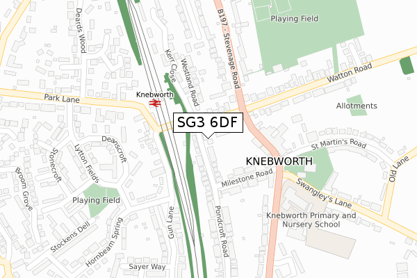 SG3 6DF map - large scale - OS Open Zoomstack (Ordnance Survey) SG3 6DF map - large scale - OS Open Zoomstack (Ordnance Survey)