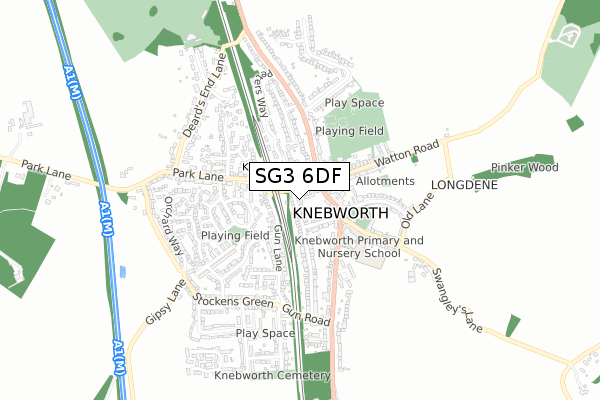 SG3 6DF map - small scale - OS Open Zoomstack (Ordnance Survey) SG3 6DF map - small scale - OS Open Zoomstack (Ordnance Survey)