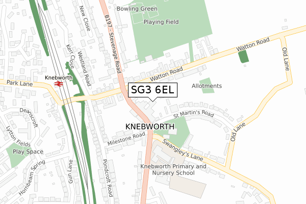 SG3 6EL map - large scale - OS Open Zoomstack (Ordnance Survey) SG3 6EL map - large scale - OS Open Zoomstack (Ordnance Survey)