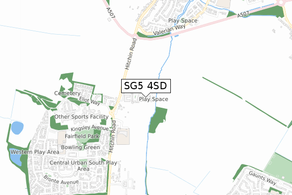 SG5 4SD map - small scale - OS Open Zoomstack (Ordnance Survey) SG5 4SD map - small scale - OS Open Zoomstack (Ordnance Survey)