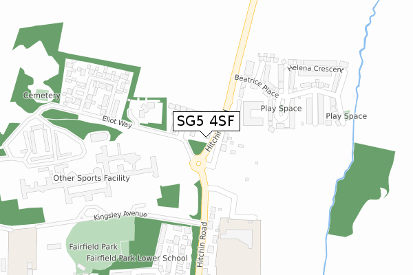 SG5 4SF map - large scale - OS Open Zoomstack (Ordnance Survey) SG5 4SF map - large scale - OS Open Zoomstack (Ordnance Survey)