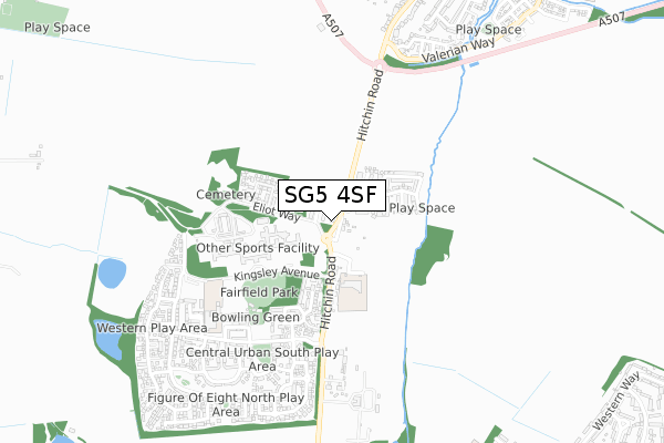 SG5 4SF map - small scale - OS Open Zoomstack (Ordnance Survey) SG5 4SF map - small scale - OS Open Zoomstack (Ordnance Survey)