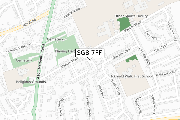 SG8 7FF map - large scale - OS Open Zoomstack (Ordnance Survey) SG8 7FF map - large scale - OS Open Zoomstack (Ordnance Survey)