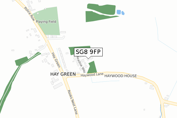 SG8 9FP map - large scale - OS Open Zoomstack (Ordnance Survey)