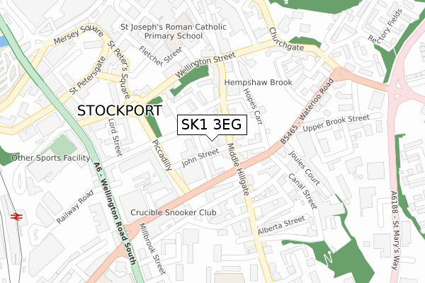 SK1 3EG map - large scale - OS Open Zoomstack (Ordnance Survey)