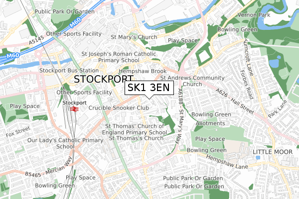 SK1 3EN map - small scale - OS Open Zoomstack (Ordnance Survey) SK1 3EN map - small scale - OS Open Zoomstack (Ordnance Survey)