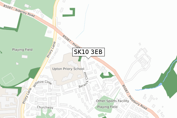 SK10 3EB map - large scale - OS Open Zoomstack (Ordnance Survey)