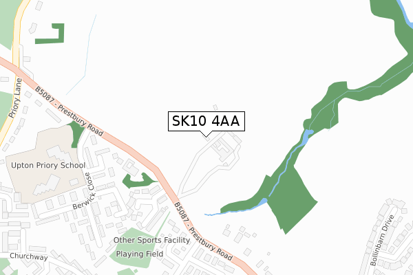 SK10 4AA map - large scale - OS Open Zoomstack (Ordnance Survey)