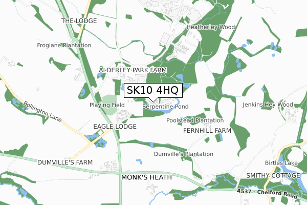 SK10 4HQ map - small scale - OS Open Zoomstack (Ordnance Survey)