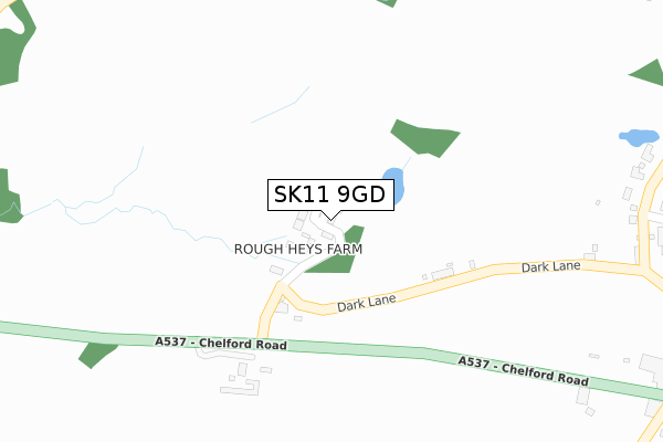SK11 9GD map - large scale - OS Open Zoomstack (Ordnance Survey)