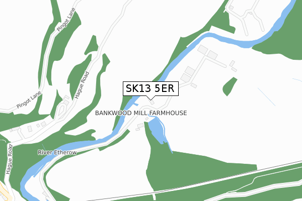 SK13 5ER map - large scale - OS Open Zoomstack (Ordnance Survey)