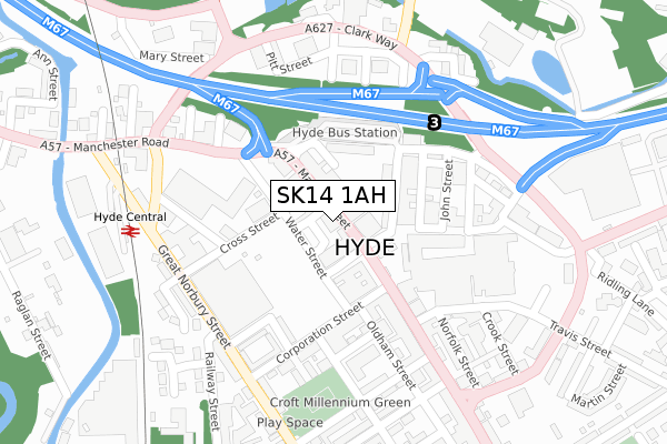 SK14 1AH map - large scale - OS Open Zoomstack (Ordnance Survey) SK14 1AH map - large scale - OS Open Zoomstack (Ordnance Survey)