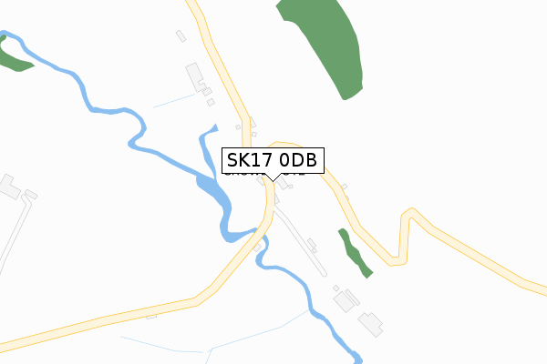 SK17 0DB map - large scale - OS Open Zoomstack (Ordnance Survey)