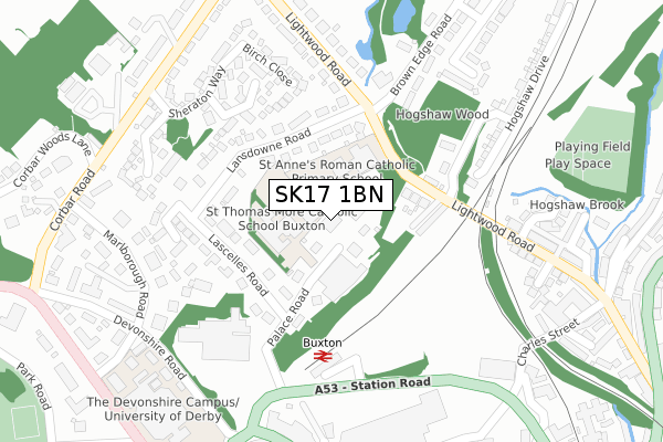SK17 1BN map - large scale - OS Open Zoomstack (Ordnance Survey) SK17 1BN map - large scale - OS Open Zoomstack (Ordnance Survey)