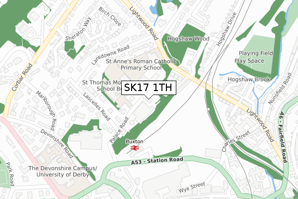SK17 1TH map - large scale - OS Open Zoomstack (Ordnance Survey) SK17 1TH map - large scale - OS Open Zoomstack (Ordnance Survey)