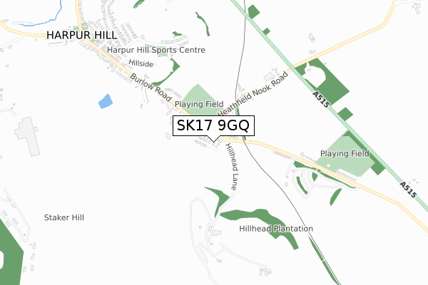 SK17 9GQ map - small scale - OS Open Zoomstack (Ordnance Survey)