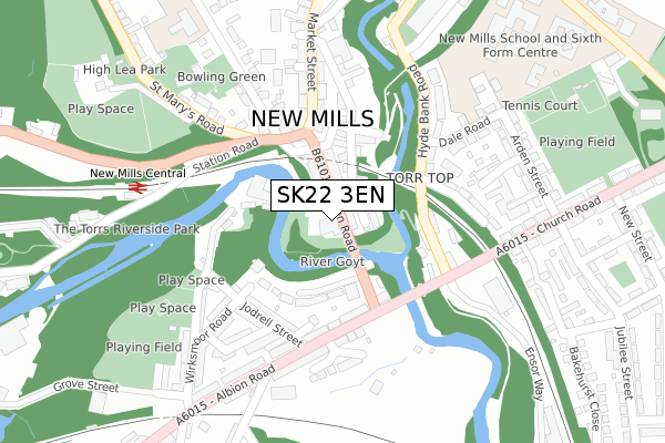 SK22 3EN map - large scale - OS Open Zoomstack (Ordnance Survey)