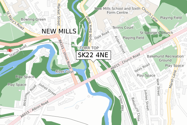 SK22 4NE map - large scale - OS Open Zoomstack (Ordnance Survey)