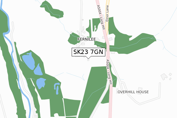 SK23 7GN map - large scale - OS Open Zoomstack (Ordnance Survey)
