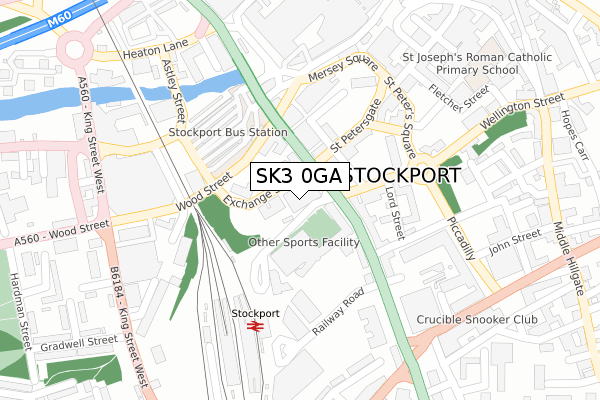 SK3 0GA map - large scale - OS Open Zoomstack (Ordnance Survey)