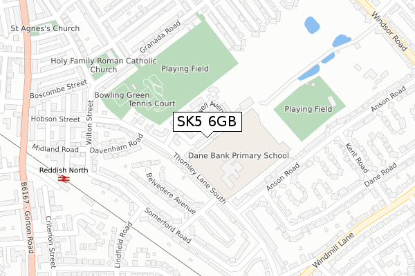 SK5 6GB map - large scale - OS Open Zoomstack (Ordnance Survey)