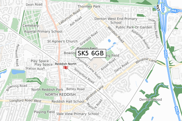 SK5 6GB map - small scale - OS Open Zoomstack (Ordnance Survey)